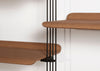 Adam Wood Bookshelf 5 Shelves (2 Struts) / Black Ash