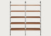 Adam Wood Bookshelf 5 Shelves (2 Struts) / Black Ash