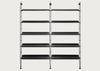 Adam Wood Bookshelf Black Ash / 5 Shelves (2 Struts)