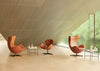Swan Lounge Chair Walnut Leather