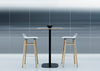 Form Barstool with Plastic Seat Black