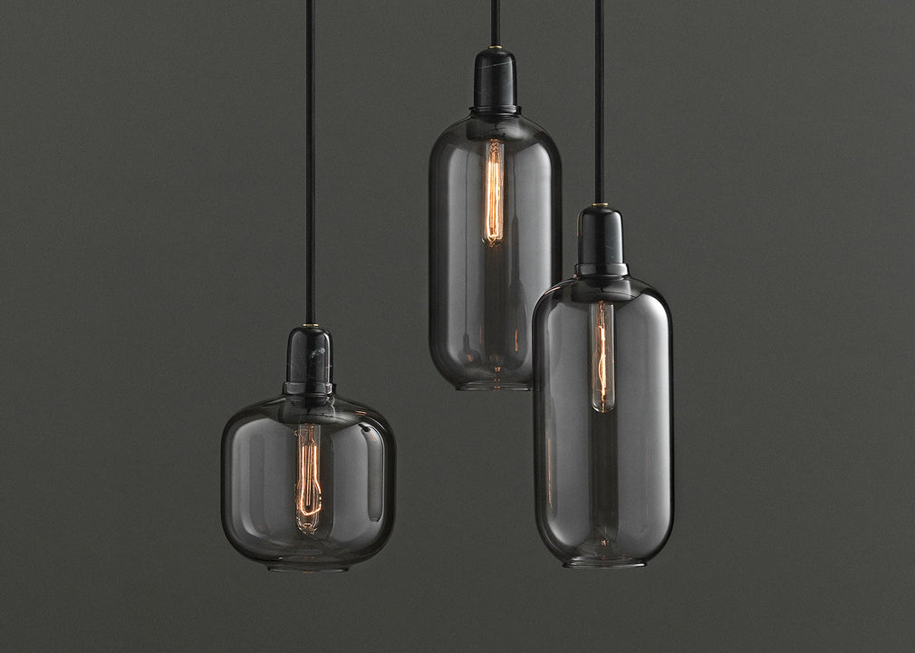 Amp Pendant Light Large Smoke & Black