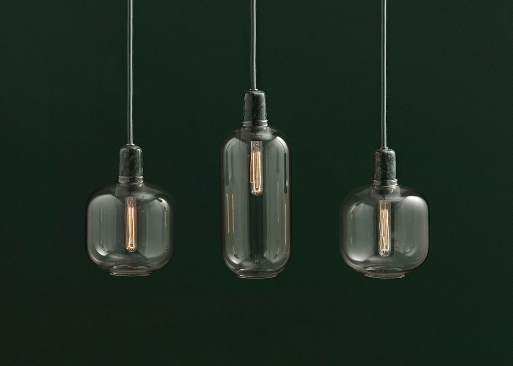 Amp Pendant Light Large Smoke & Black