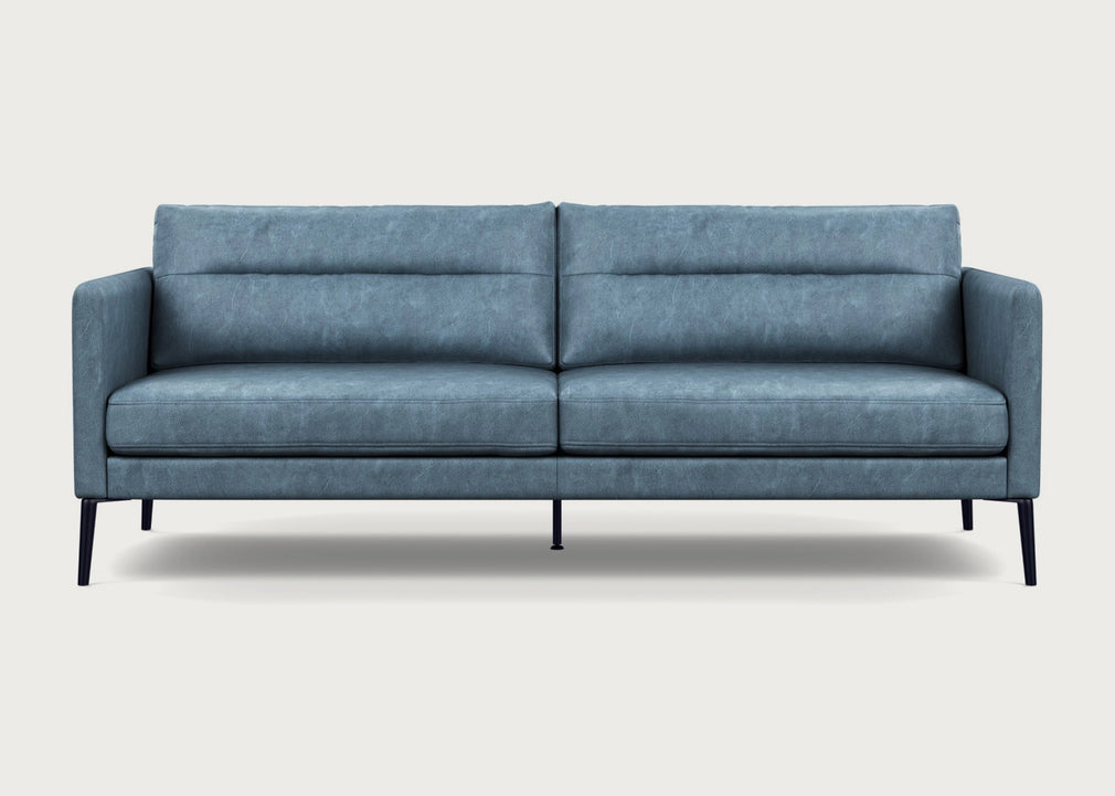 Altamura 3 Seater Sofa Old England Leather Blue / Black