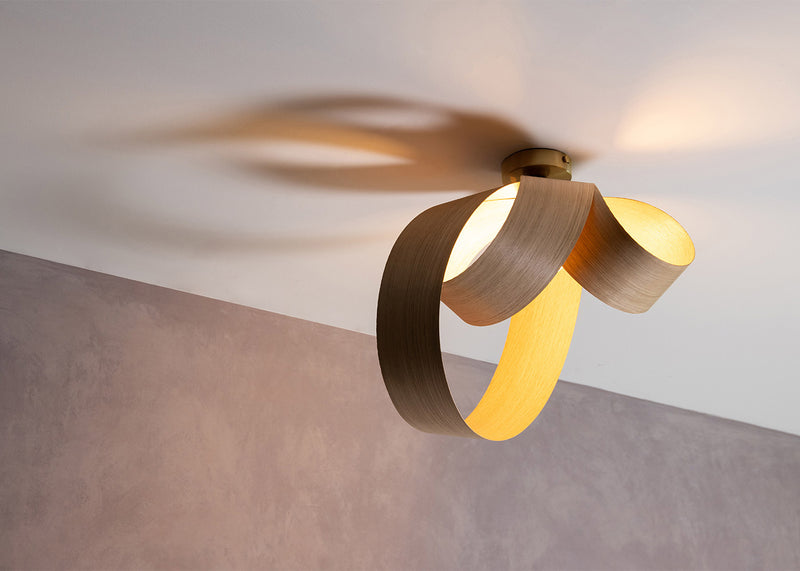 Verso Flush Ceiling Pendant Light Oak