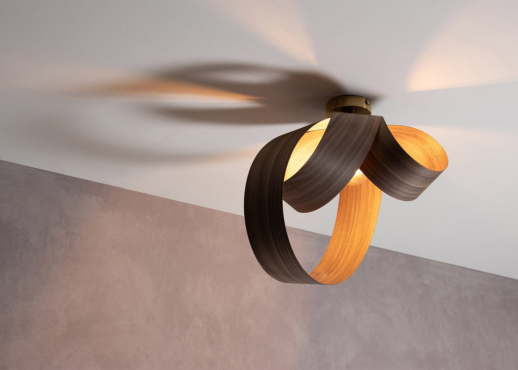 Verso Flush Ceiling Pendant Light Oak