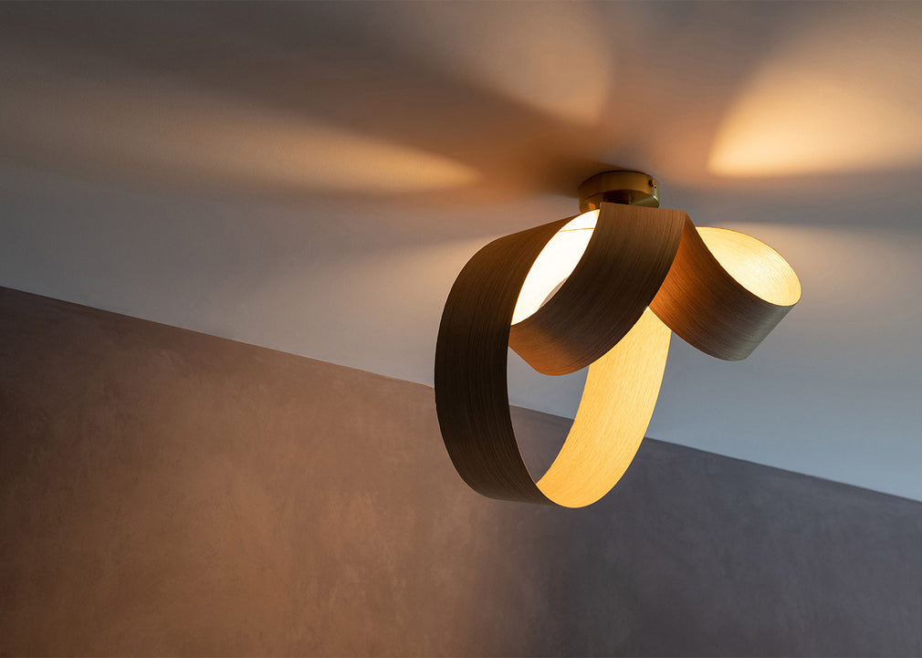 Verso Flush Ceiling Pendant Light Oak