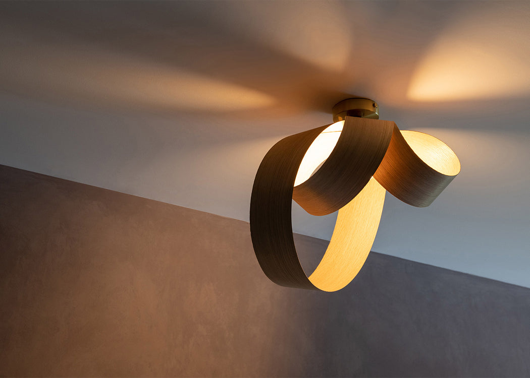 Verso Flush Ceiling Pendant Light Oak