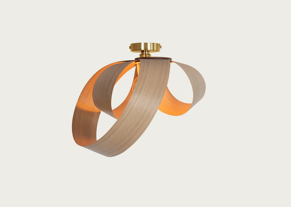 Verso Flush Ceiling Pendant Light Oak