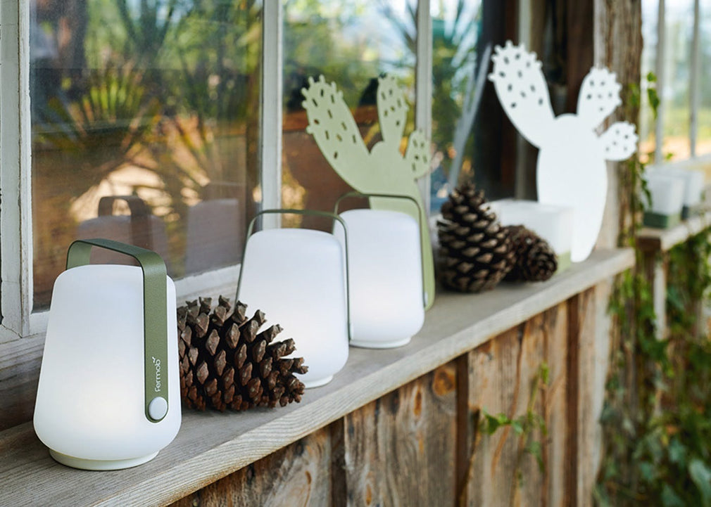 Balad LED Set of 3 Small Outdoor Table Lamps Cactus