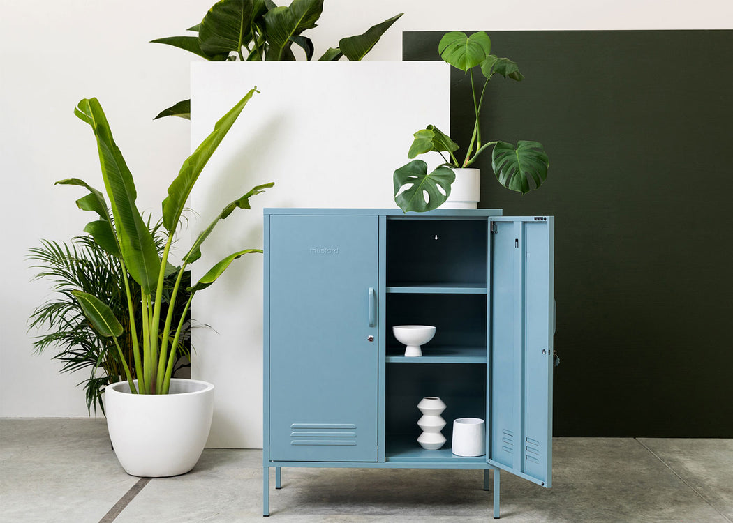 The Midi Locker Mustard