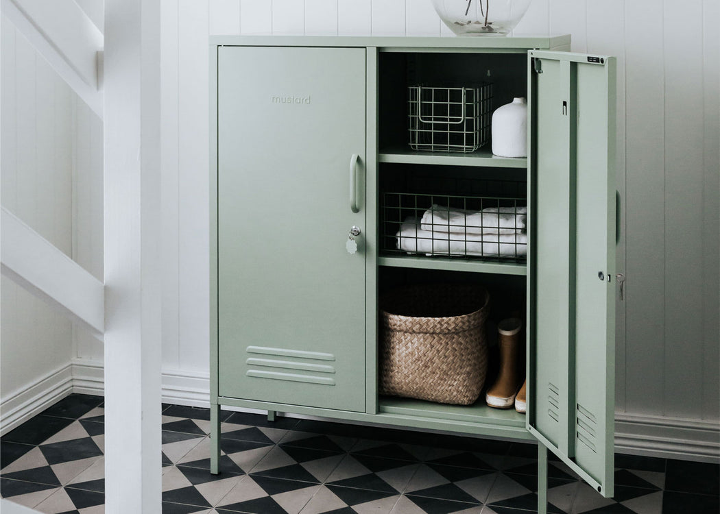 The Midi Locker Mustard