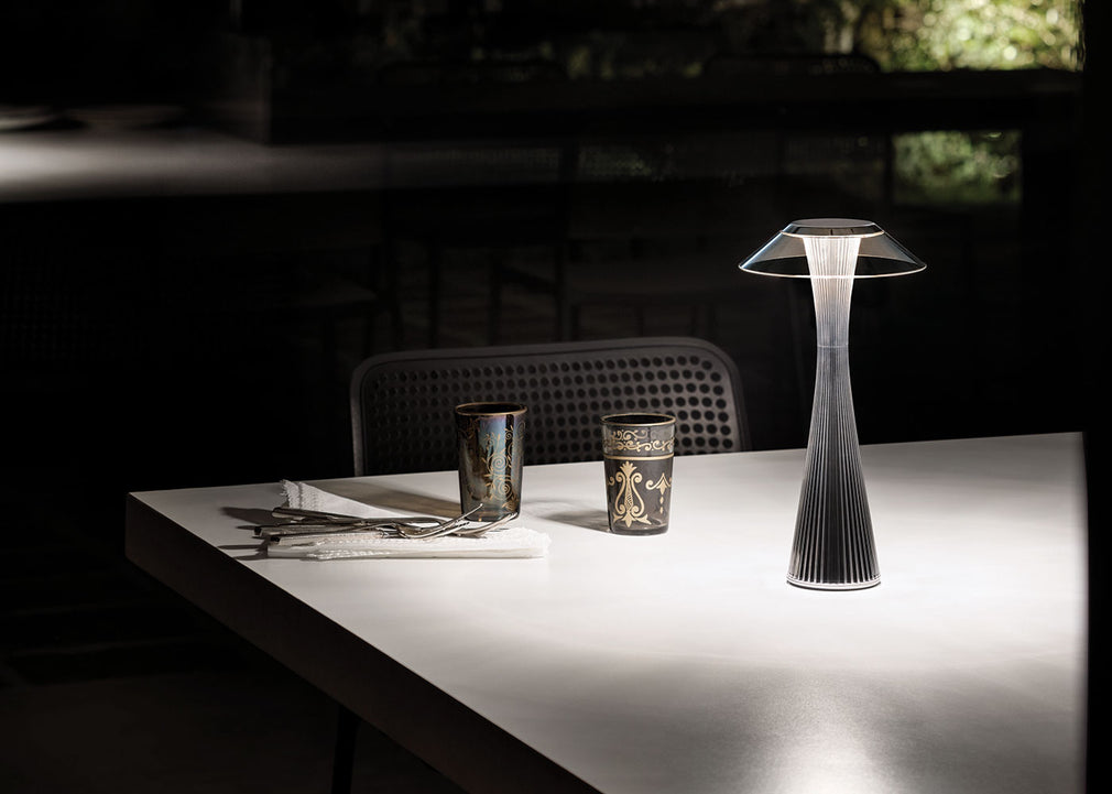 Space LED Portable Table Lamp Chrome