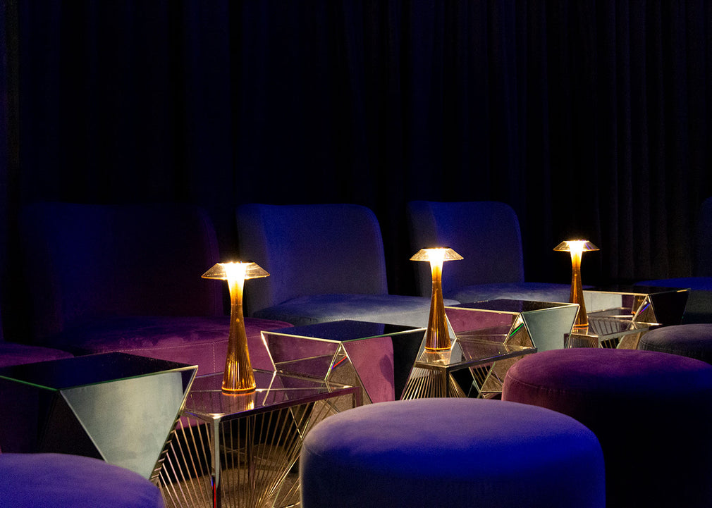 Space LED Portable Table Lamp Chrome
