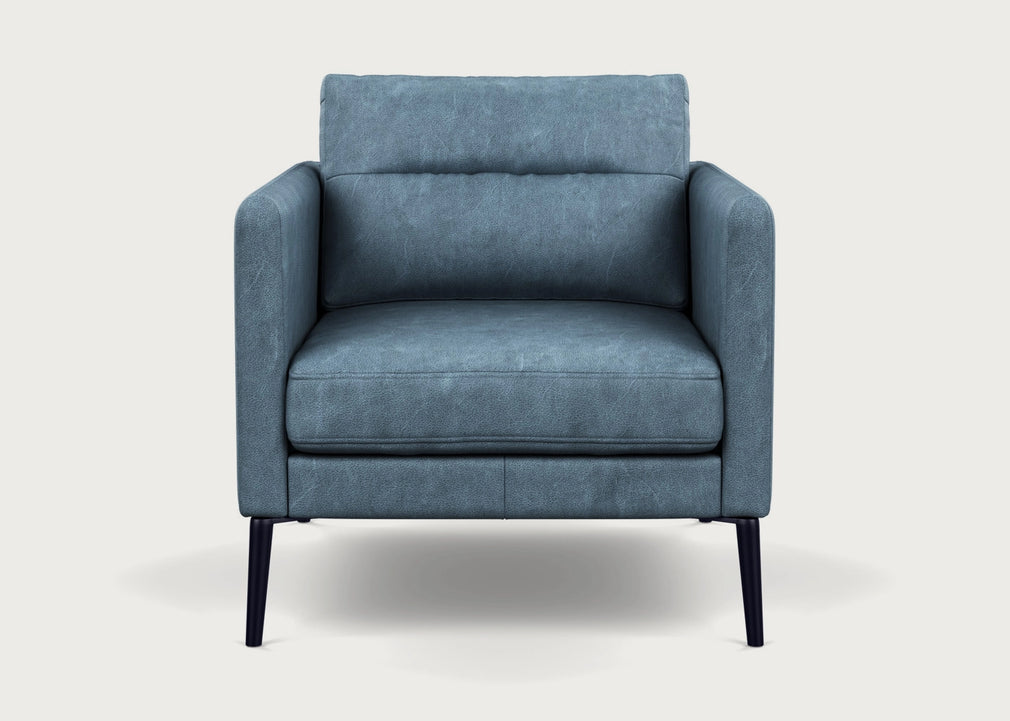 Altamura Armchair Old England Leather Blue / Black