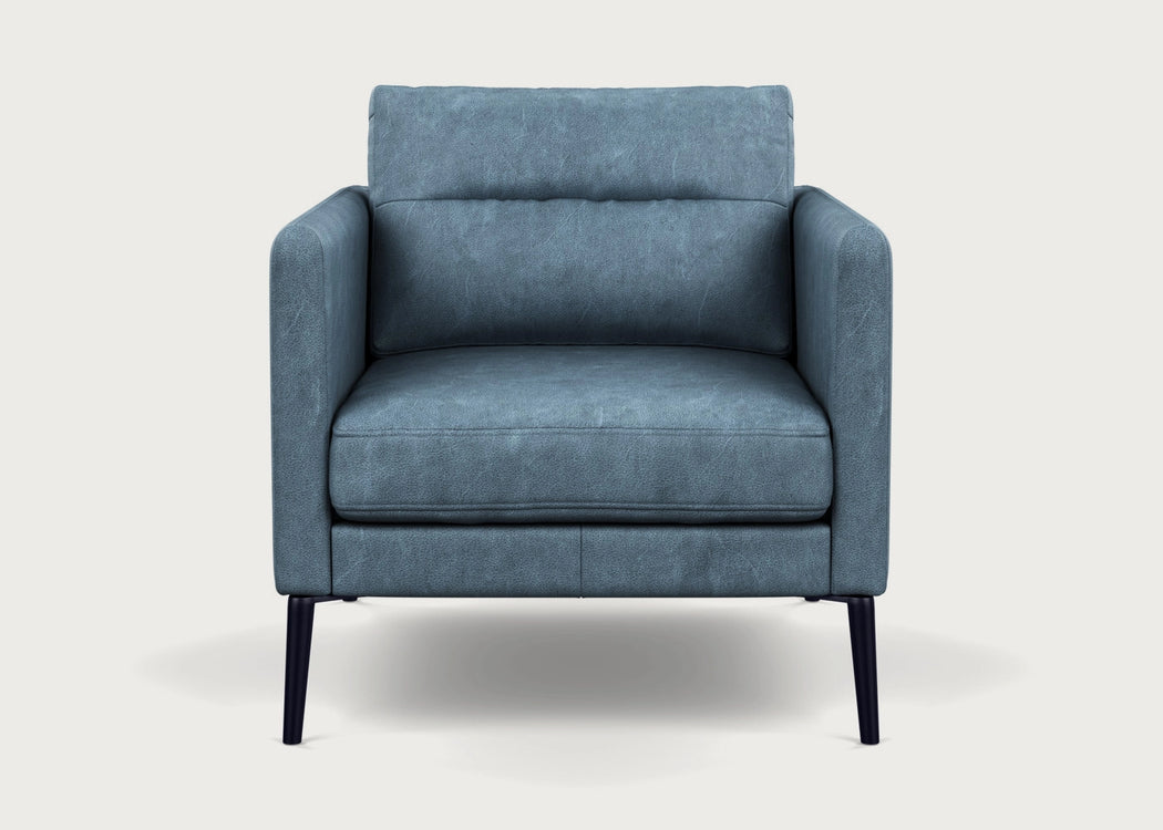 Altamura Armchair Old England Leather Blue / Black