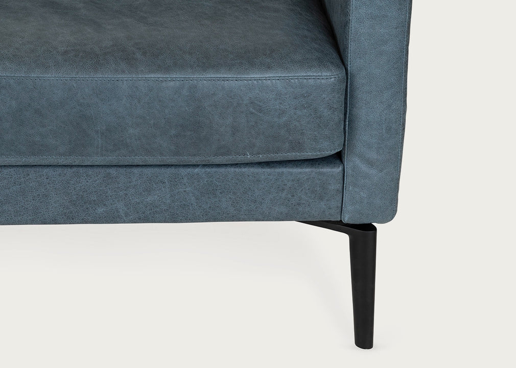 Altamura Armchair Old England Leather Blue / Black