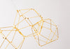 Supernova LED Long Pendant Light Brass