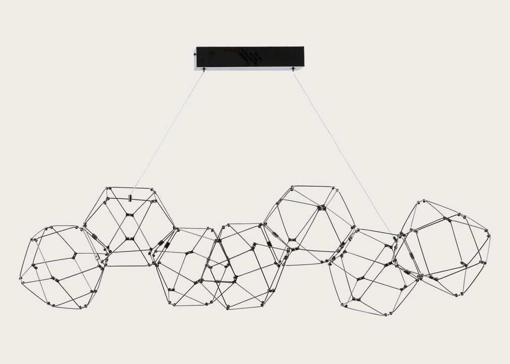 Supernova LED Long Pendant Light Brass