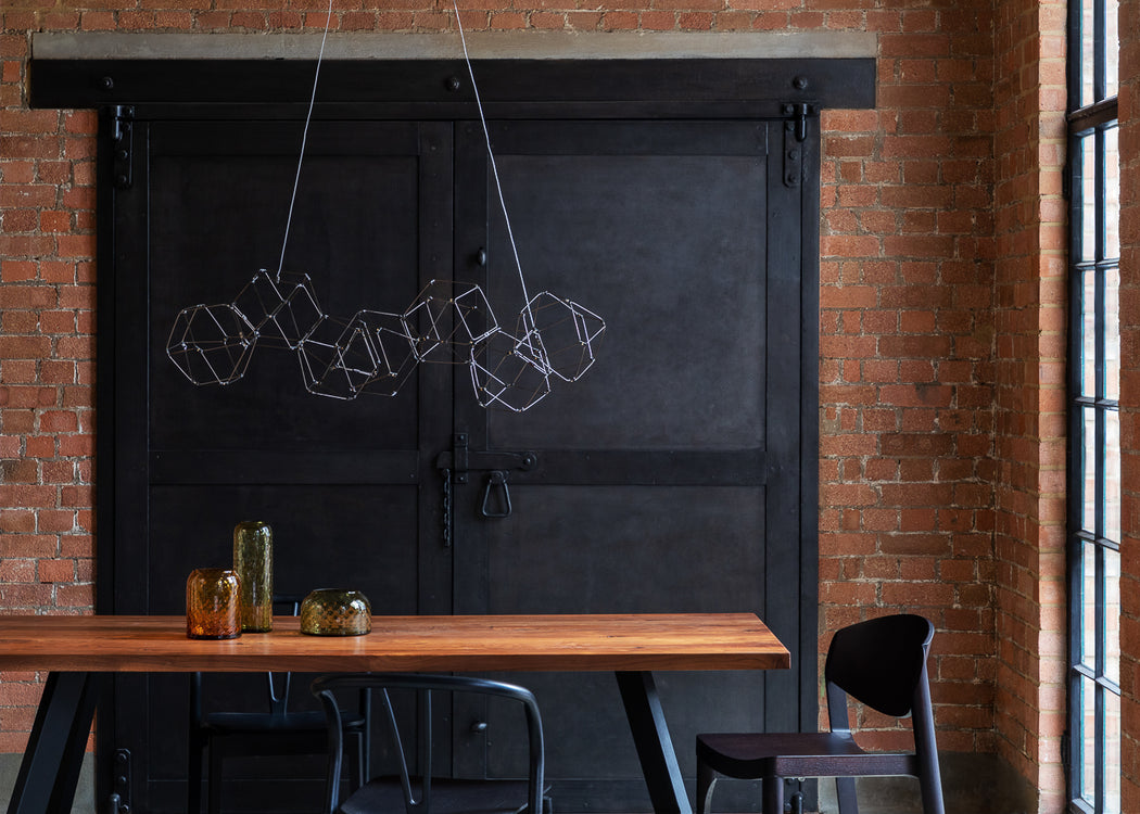 Supernova LED Long Pendant Light Brass