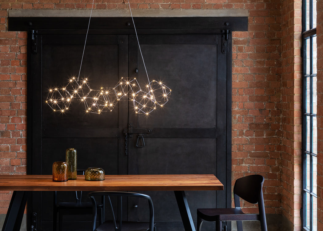 Supernova LED Long Pendant Light Brass