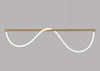 Wave LED Long Pendant Light Satin Gold