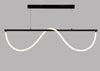 Wave LED Long Pendant Light Satin Gold