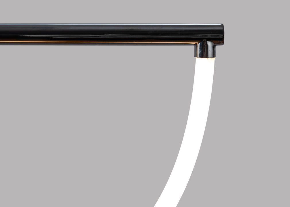 Wave LED Long Pendant Light Satin Gold