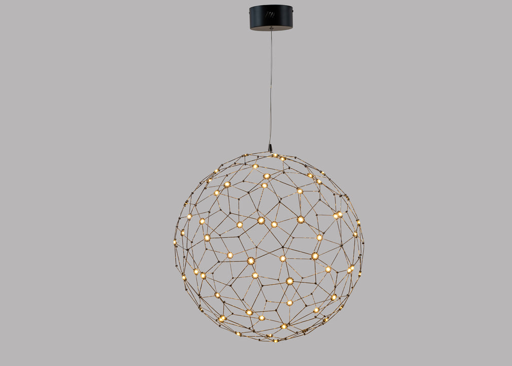 Supernova LED Round Pendant Light Large Brass