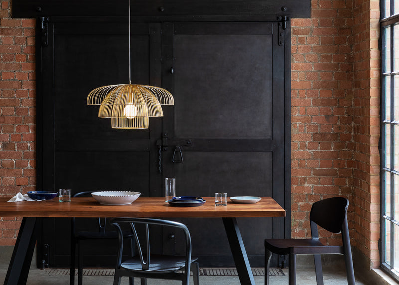 Makiko Pendant Light Satin Brass Large