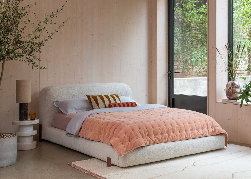 Velvet Quilt Dusky Pink 140cm x 200cm