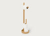 Yoku Freestanding Toilet Roll Holder Round Walnut
