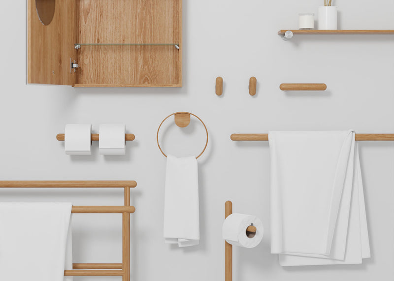 Yoku Single Towel Rail Walnut