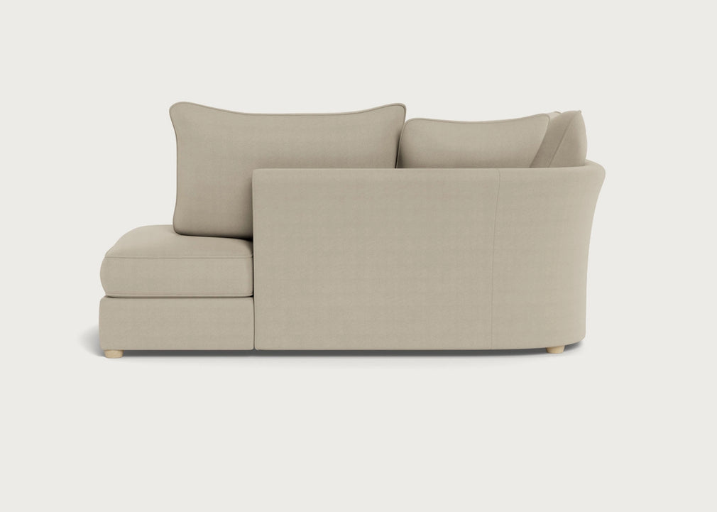 Tailor Right Hand Facing Chaise Unit Loop Twill Fossil / Black