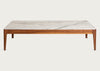 Ziggy 7 Wide Coffee Table White Calacatta Gold