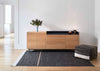 Reversible Rug Black 170cm x 240cm
