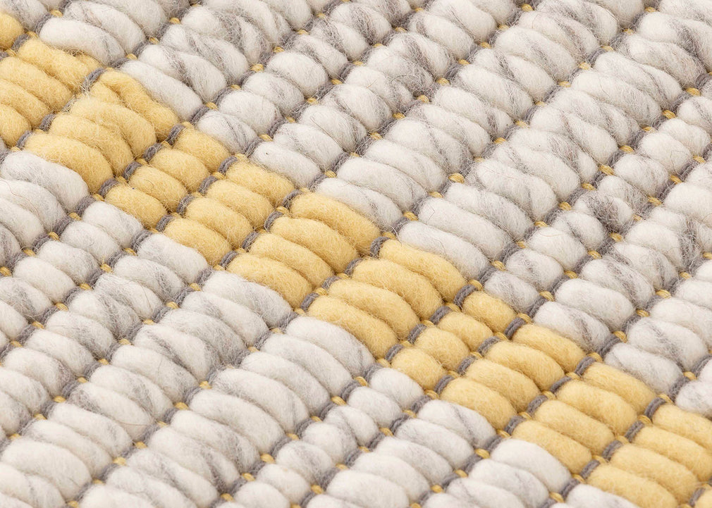 Reversible Rug Yellow 170cm x 240cm