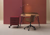 Q/Wood Swivel Chair Upholstered Seat