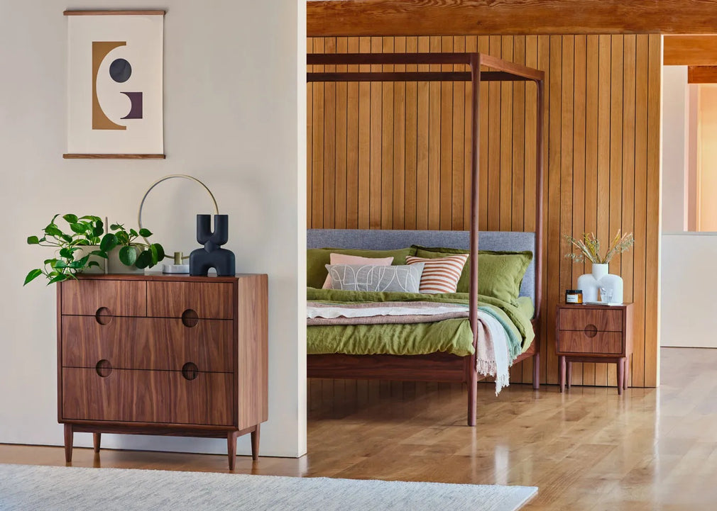 Amira Bedside Table Walnut