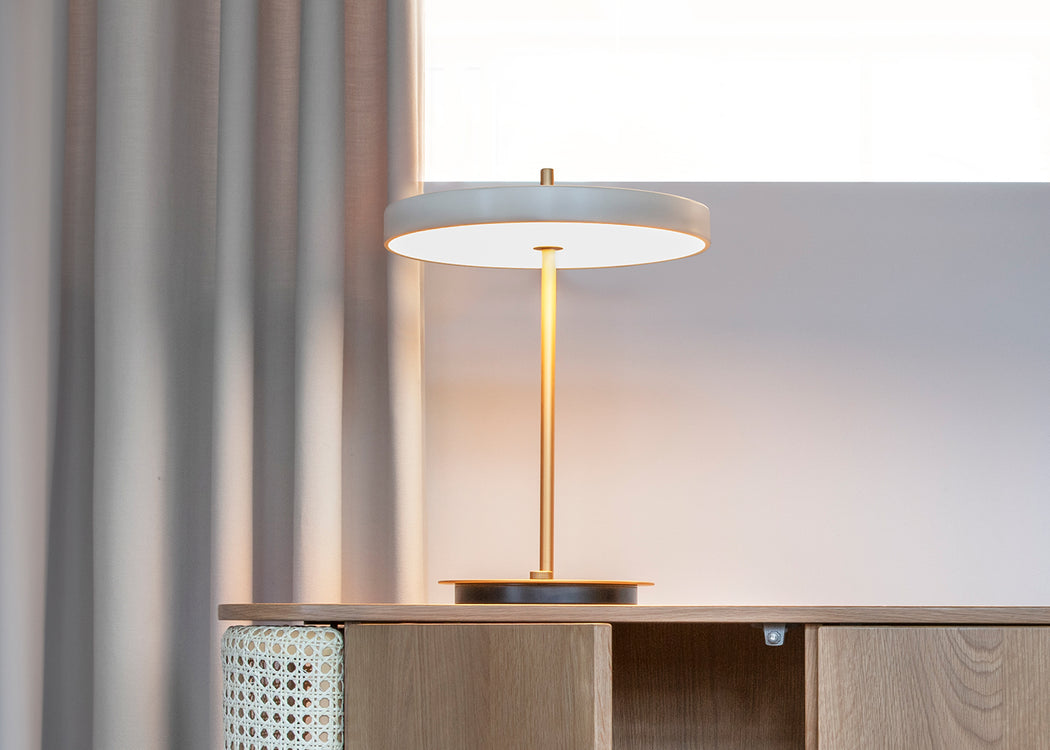 Asteria LED Table Lamp Pearl White