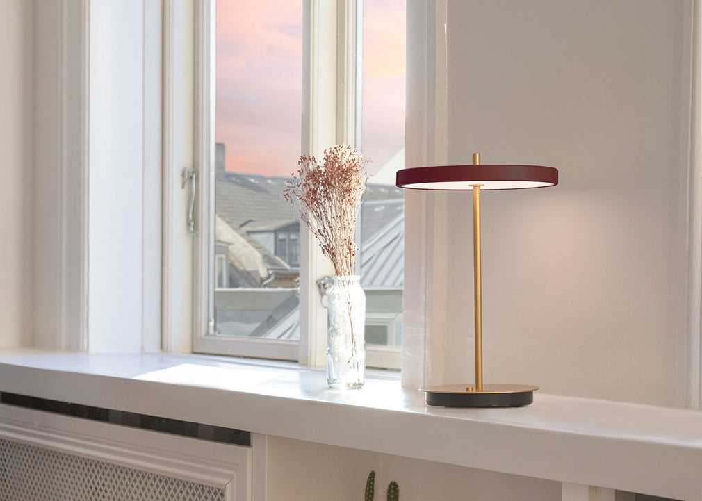 Asteria LED Move Portable Table Lamp Ruby Red