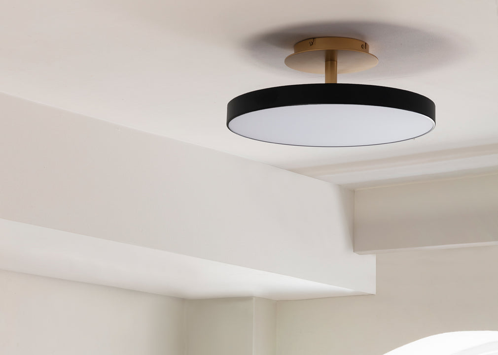 Asteria LED Up Flush Ceiling Light Pearl White / Large