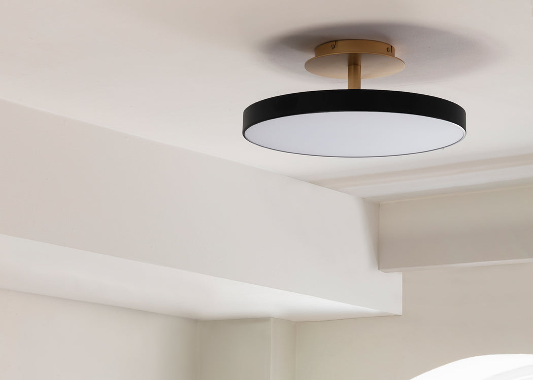 Asteria LED Up Flush Ceiling Light Pearl White / Large