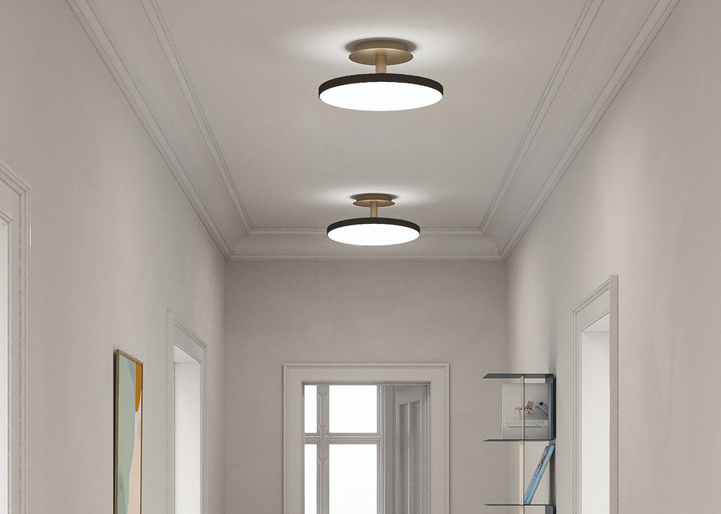 Asteria LED Up Flush Ceiling Light Pearl White / Large