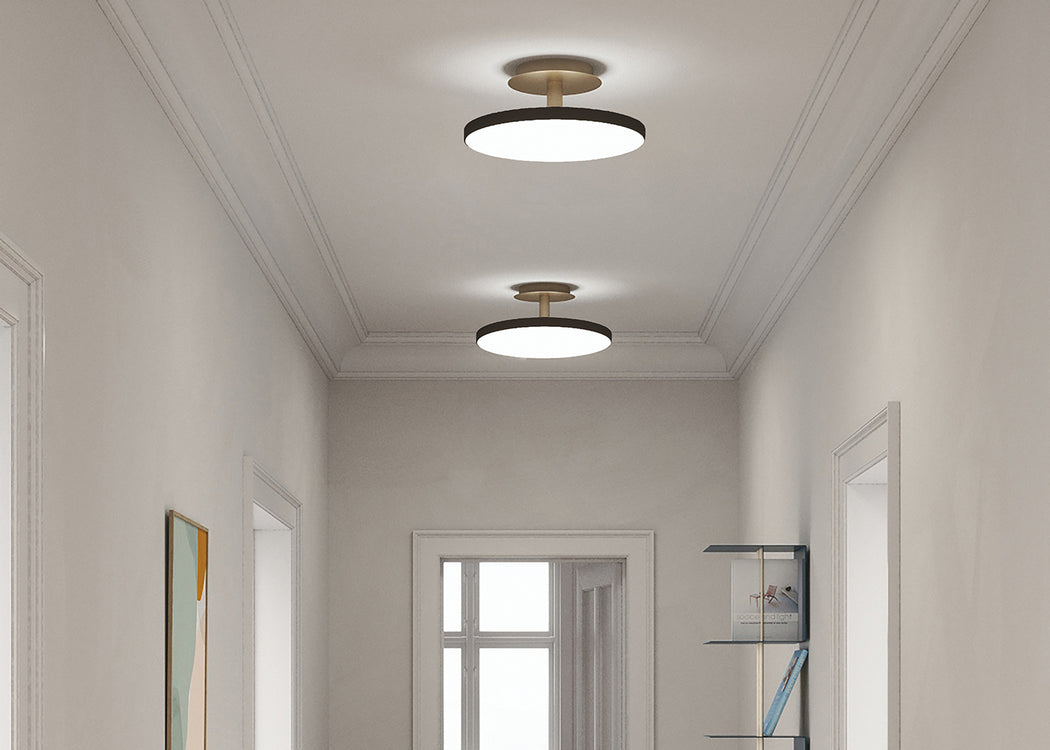 Asteria LED Up Flush Ceiling Light Pearl White / Large