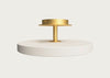 Asteria LED Up Flush Ceiling Light Pearl White / Large