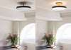 Asteria LED Up Flush Ceiling Light Pearl White / Large