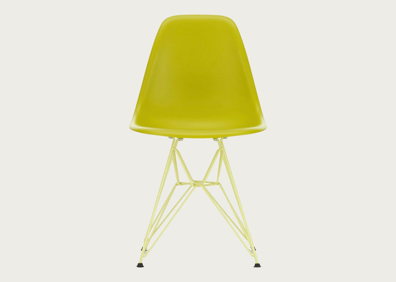 Eames Plastic Side Chair RE DSR Set Colours Mustard & Citron
