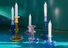 Flare Candle Holder Medium Pink & Blue
