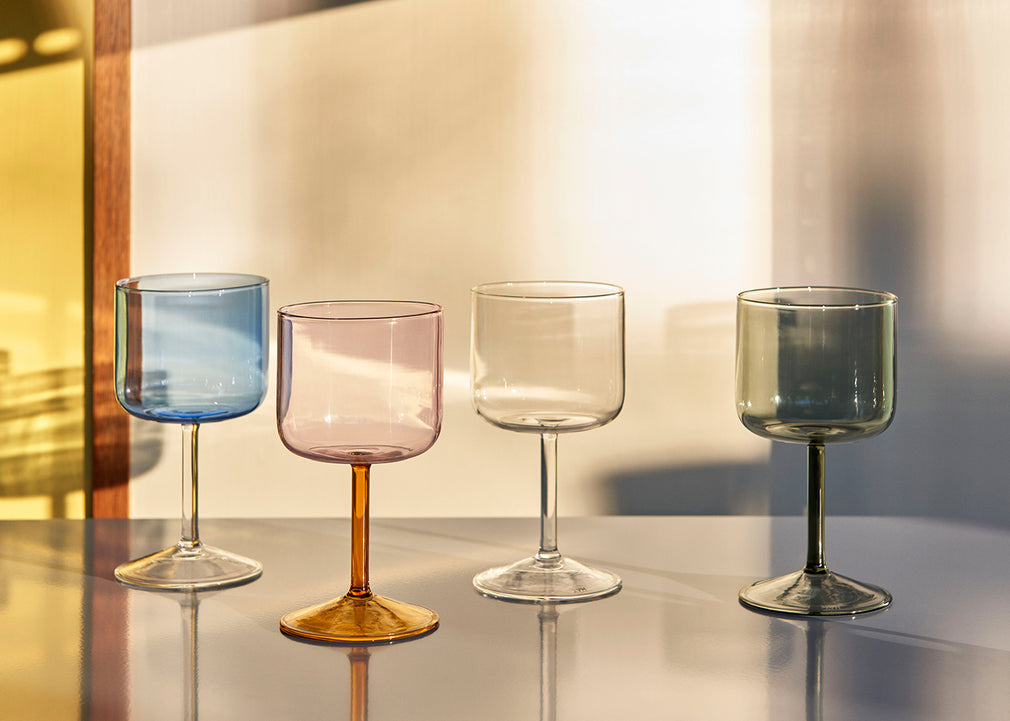 Tint Wine Glasses Set of 2 Pink & Yellow
